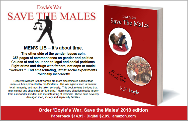 NCFM PR Director Steven Svoboda book review, Save The Males by R.F. Doyle