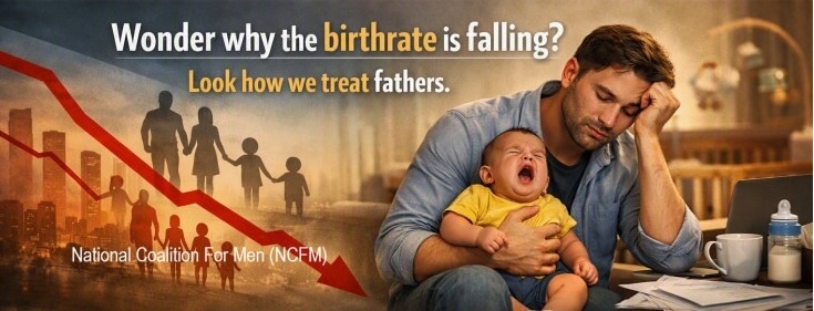 NCFM: Wonder why the birthrate it falling? Look how we treat fathers.